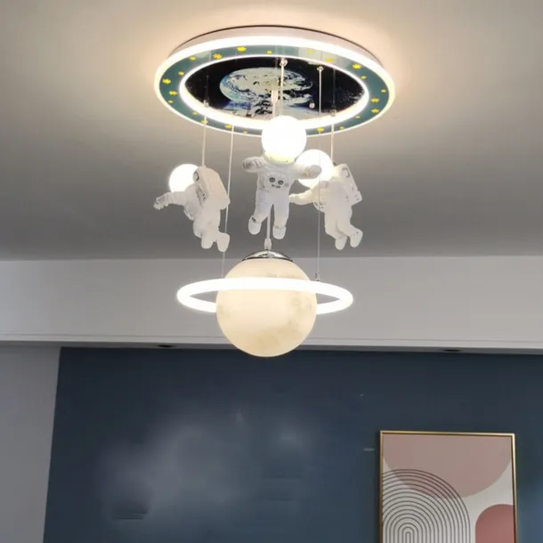 Dimmable LED Ceiling Lamp for Children's Room, Creative Simplicity Clouds Airplane Light Bedroom Cartoon Ceiling Light Fixture with Remote