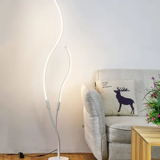 Dimmable Living Room Floor Lamp 24 W LED Floor Lamp with Remote Control Modern Spiral Floor Lamp for Bedroom Exhibition Rooms Galleries White 110-240V