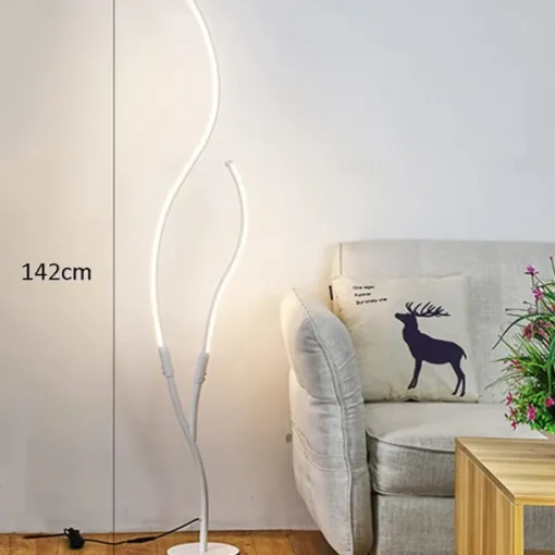 Dimmable Living Room Floor Lamp 24 W LED Floor Lamp with Remote Control Modern Spiral Floor Lamp for Bedroom Exhibition Rooms Galleries White 110-240V