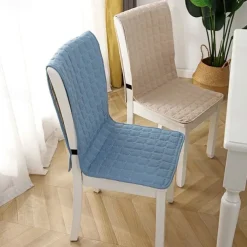Dining Chair Cover Chair Seat Cushion Pad Slipcover High Back Dining Chair Cover Non-Slip with Ties Thick Durable and Washable Pads for Dining Room, Office, Kitchen 1PC