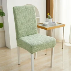 Dining Chair Cover Stretch Chair Seat Slipcover Suede Water Repellent Soft Plain Solid Color Durable Washable Furniture Protector For Dining Room Party