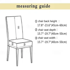 Dining Chair Cover Stretch Chair Seat Slipcover Suede Water Repellent Soft Plain Solid Color Durable Washable Furniture Protector For Dining Room Party