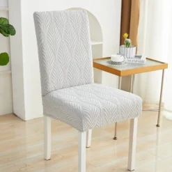 Dining Chair Cover Stretch Chair Seat Slipcover Suede Water Repellent Soft Plain Solid Color Durable Washable Furniture Protector For Dining Room Party