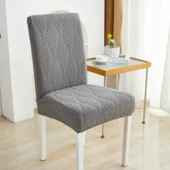 Dining Chair Cover Stretch Chair Seat Slipcover Suede Water Repellent Soft Plain Solid Color Durable Washable Furniture Protector For Dining Room Party