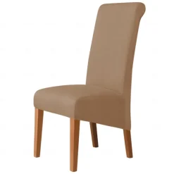 Dining Chair Covers, Burgundy Stretch Chair Cover, Spandex High Back Chair Protector Covers Seat Slipcover with Elastic Band for Dining Room,Wedding