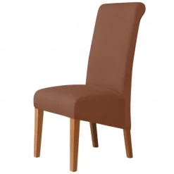 Dining Chair Covers, Burgundy Stretch Chair Cover, Spandex High Back Chair Protector Covers Seat Slipcover with Elastic Band for Dining Room,Wedding