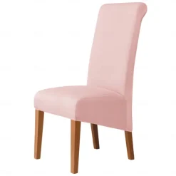 Dining Chair Covers, Burgundy Stretch Chair Cover, Spandex High Back Chair Protector Covers Seat Slipcover with Elastic Band for Dining Room,Wedding