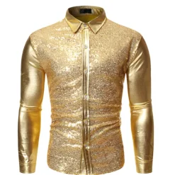 Disco 1980s Blouse / Shirt Disco Fancy Dress Men's Carnival Costume Masquerade Party Bachelorette Party Pride Parade Adults' Blouse