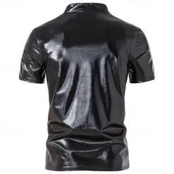 Disco 1980s Shiny Metallic Masquerade Disco Fancy Dress Men's Carnival Costume Masquerade Party / Evening Bachelorette Party Pride Parade Adults' Top