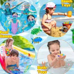 Diving Pool Toys for Kids Age 4-12,28Pcs Swimming Underwater Pool Toys for Kids,Water Toys for Pool Party Favors,Summer Diving Toys