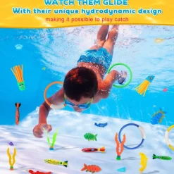 Diving Pool Toys for Kids Age 4-12,28Pcs Swimming Underwater Pool Toys for Kids,Water Toys for Pool Party Favors,Summer Diving Toys