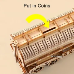 DIY 3D Wooden Puzzles Money Box Piggy Bank Fuel Truck Model Building Block Kits Assembly Jigsaw Toy Gift for Children Adult