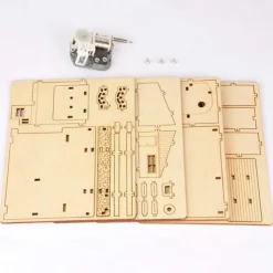 DIY Handmade Wooden Assembled Waterwheel Pen Holder Model Wooden 3D Three-Dimensional Puzzle Educational Toy Children's Gift-Waterwheel 95 x 117 x 113 mm