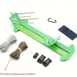 DIY Paracord Metal Weaving Frame - Handmade Outdoor Leisure Bracelet Maker Tool - Includes 2 Random Color Ropes