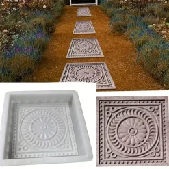 DIY Stepping Stones Mold - Square Paving Mold, Plastic Concrete Cement Mold - Garden Landscape Brick Pedal Making Tools