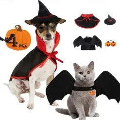 Dog Cat Bandanas & Hats Cloak Halloween Outfit Fashion Funny Winter Breathable Soft Washable Comfortable Outdoor Halloween Casual Daily Dog Clothing for Bichon Frise Pomeranian Baby Pet Papillon Small