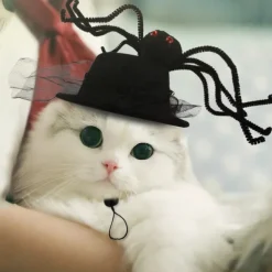 Dog Cat Bandanas & Hats Cosplay Halloween Outfit Cosplay Funny Winter Soft Washable Comfortable Halloween Outdoor Halloween Casual Daily Dog Clothing for Bichon Frise Pomeranian Baby Pet Papillon