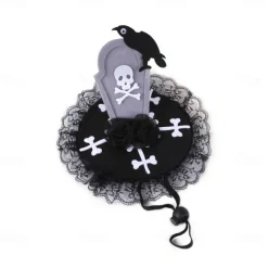 Dog Cat Bandanas & Hats Dog Scarf Cosplay Halloween Outfit Cosplay Funny Winter Soft Washable Comfortable Halloween Outdoor Halloween Casual Daily Dog Clothing for Bichon Frise Pomeranian Baby Pet