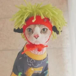 Dog Cat Bandanas & Hats Fashion Cool Winter Soft Washable Comfortable Halloween Outdoor Casual Daily Dog Clothing for Bichon Frise Pomeranian Baby Pet Papillon Small