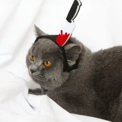 Dog Cat Bandanas & Hats Halloween Outfit Headpieces Funny Winter Soft Washable Comfortable Halloween Outdoor Casual Daily Dog Clothing for Bichon Frise Pomeranian Baby Pet Papillon Small