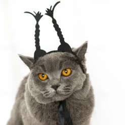 Dog Cat Bandanas & Hats Halloween Outfit Headpieces Funny Winter Soft Washable Comfortable Halloween Outdoor Casual Daily Dog Clothing for Bichon Frise Pomeranian Baby Pet Papillon Small