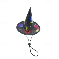 Dog Cat Bandanas & Hats Halloween Outfit Fashion Cute Breathable Soft Washable Comfortable Outdoor Halloween Casual Daily Dog Clothing for Bichon Frise Pomeranian Baby Pet Papillon Small