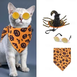 Dog Cat Bandanas & Hats Sunglasses Dog Birthday Bandana Hat Halloween Outfit Cosplay Funny Winter Soft Washable Comfortable Halloween Outdoor Halloween Casual Daily Dog Clothing for Bichon Frise