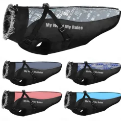 Dog Cat Coat Jacket Fashion Party Winter Reflective Waterproof Warm Washable Comfortable Christmas Outdoor Casual Daily Dog Clothing for Bichon Frise Pomeranian Baby Pet Papillon Small