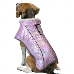 Dog Cat Coat Jacket Fashion Casual Winter Reflective Waterproof Breathable Soft Washable Casual Daily Dog Clothing for Bichon Frise Pomeranian Baby Pet Papillon Small