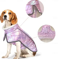 Dog Cat Coat Jacket Fashion Casual Winter Reflective Waterproof Breathable Soft Washable Casual Daily Dog Clothing for Bichon Frise Pomeranian Baby Pet Papillon Small