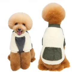 Dog Cat Coat Jacket Fashion Casual Winter Warm Breathable Soft Washable Comfortable Casual Daily Dog Clothing for Bichon Frise Pomeranian Baby Pet Papillon Small