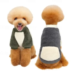 Dog Cat Coat Jacket Fashion Casual Winter Warm Breathable Soft Washable Comfortable Casual Daily Dog Clothing for Bichon Frise Pomeranian Baby Pet Papillon Small