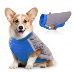 Dog Cat Coat Jacket Fashion Sports & Outdoors Winter Reflective Warm Breathable Soft Washable Outdoor Casual Daily Dog Clothing for Bichon Frise Pomeranian Baby Pet Papillon Small