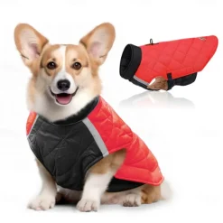 Dog Cat Coat Jacket Fashion Sports & Outdoors Winter Reflective Warm Breathable Soft Washable Outdoor Casual Daily Dog Clothing for Bichon Frise Pomeranian Baby Pet Papillon Small