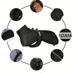 Dog Cat Coat Jacket Fashion Party Winter Reflective Waterproof Warm Breathable Soft Christmas Halloween Outdoor Casual Daily Dog Clothing for Bichon Frise Pomeranian Baby Pet Papillon Small