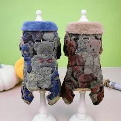 Dog Cat Coat Jacket Fashion Cute Winter Warm Soft Washable Comfortable Outdoor Sports Dog Clothing for Bichon Frise Poodle Pomeranian Baby Pet Papillon