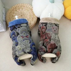 Dog Cat Coat Jacket Fashion Cute Winter Warm Soft Washable Comfortable Outdoor Sports Dog Clothing for Bichon Frise Poodle Pomeranian Baby Pet Papillon