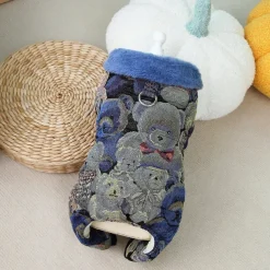 Dog Cat Coat Jacket Fashion Cute Winter Warm Soft Washable Comfortable Outdoor Sports Dog Clothing for Bichon Frise Poodle Pomeranian Baby Pet Papillon