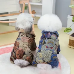 Dog Cat Coat Jacket Fashion Cute Winter Warm Soft Washable Comfortable Outdoor Sports Dog Clothing for Bichon Frise Poodle Pomeranian Baby Pet Papillon