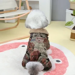 Dog Cat Coat Jacket Fashion Cute Winter Warm Soft Washable Comfortable Outdoor Sports Dog Clothing for Bichon Frise Poodle Pomeranian Baby Pet Papillon