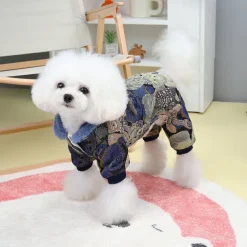 Dog Cat Coat Jacket Fashion Cute Winter Warm Soft Washable Comfortable Outdoor Sports Dog Clothing for Bichon Frise Poodle Pomeranian Baby Pet Papillon