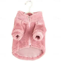 Dog Cat Coat Jacket Fashion Cute Winter Warm Breathable Soft Washable Comfortable Outdoor Casual Daily Dog Clothing for Bichon Frise Pomeranian Baby Pet Papillon Small