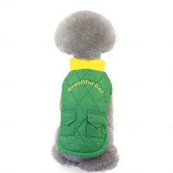 Dog Cat Coat Jacket Fashion Cute Winter Breathable Soft Washable Comfortable Outdoor Casual Daily Dog Clothing for Bichon Frise Pomeranian Baby Pet Papillon Small