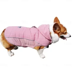 Dog Cat Coat Jacket Fashion Cute Winter Warm Breathable Soft Washable Comfortable Outdoor Casual Daily Dog Clothing for Bichon Frise Pomeranian Baby Pet Papillon Small