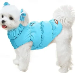 Dog Cat Coat Jacket Vest Fashion Party Winter Warm Breathable Soft Washable Comfortable Christmas Halloween Outdoor Casual Daily Dog Clothing for Bichon Frise Pomeranian Baby Pet Papillon Small