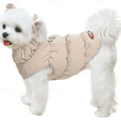 Dog Cat Coat Jacket Vest Fashion Party Winter Warm Breathable Soft Washable Comfortable Christmas Halloween Outdoor Casual Daily Dog Clothing for Bichon Frise Pomeranian Baby Pet Papillon Small