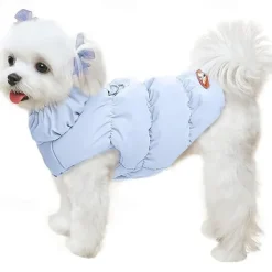 Dog Cat Coat Jacket Vest Fashion Party Winter Warm Breathable Soft Washable Comfortable Christmas Halloween Outdoor Casual Daily Dog Clothing for Bichon Frise Pomeranian Baby Pet Papillon Small