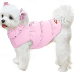 Dog Cat Coat Jacket Vest Fashion Party Winter Warm Breathable Soft Washable Comfortable Christmas Halloween Outdoor Casual Daily Dog Clothing for Bichon Frise Pomeranian Baby Pet Papillon Small