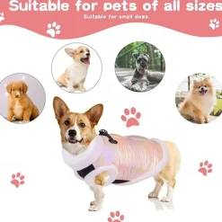 Dog Cat Coat Jacket Vest Fashion Party Winter Reflective Waterproof Warm Breathable Soft Christmas Halloween Outdoor Casual Daily Dog Clothing for Bichon Frise Pomeranian Baby Pet Papillon Small