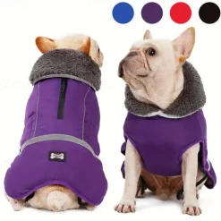 Dog Cat Coat Jacket Vest Fashion Party Winter Reflective Waterproof Warm Breathable Washable Christmas Halloween Outdoor Casual Daily Dog Clothing for Golden Retriever Corgi Bichon Frise Pomeranian